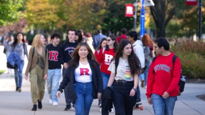 Students walking